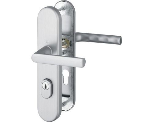Hoppe Ferrure de protection 11759409 Hamburg 1700/3332ZA/3310 cylindre profilé distance entre les trous 72 mm acier inoxydable avec protection de cylindre