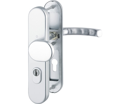 Hoppe Schutz-Wechselgarnitur PZ 11789979 Luxembourg 86G/3332ZA/3310/199 Lochabstand 72 mm silber mit Zylinderabdeckung