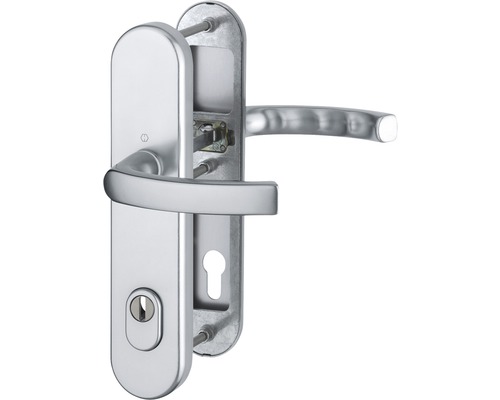 Hoppe Schutz-Drückergarnitur PZ 3967680 Luxembourg 199/3332ZA/3310 Lochabstand 92 mm silber mit Zylinderabdeckung