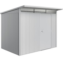 Abri de jardin avec porte et toit métallique