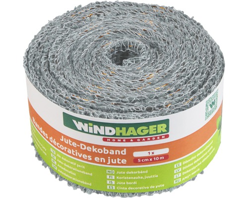 Jute Dekoband Rolle, fuenf Zentimeter mal zehn Meter