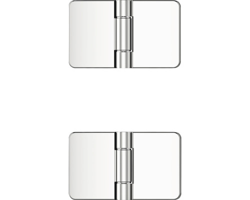 Deux charnières de porte en métal