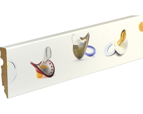 Plinthe impression numérique FU84L tétine 15x80x2400 mm Plinthe avec motif de tétine