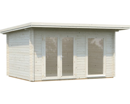 Abri de jardin en bois avec fenêtres et double porte