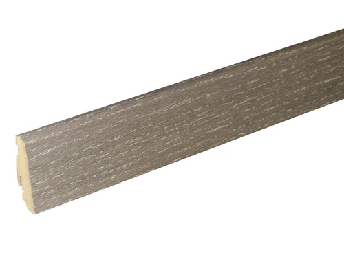 SKANDOR Sockelleiste Eiche graumatt SU60L 19x58x2400 mm Sockelleiste aus Holz