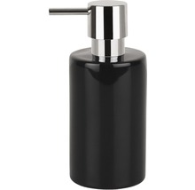 Distributeur de savon noir avec pompe chromée