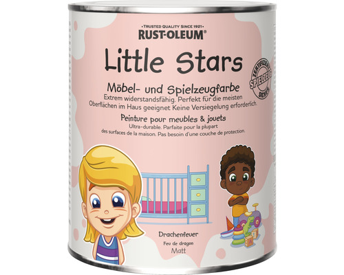 Peinture pour meubles et jouets Little Stars Feu de dragon orange 750 ml