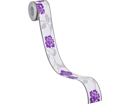 Bordure de papier peint à motif floral sur rouleau