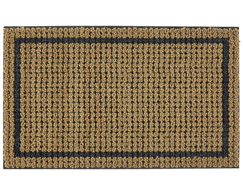 Paillasson en fibre de noix de coco Rivièra border naturel 45x75 cm