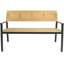 Gartenbank aus Holz und Metall