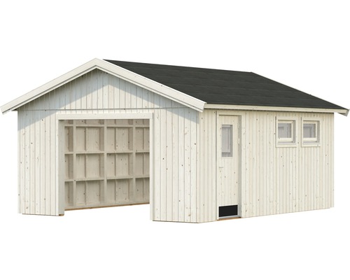 Garage simple Andre 21,5 m² sans portail 448 x 548 cm naturel