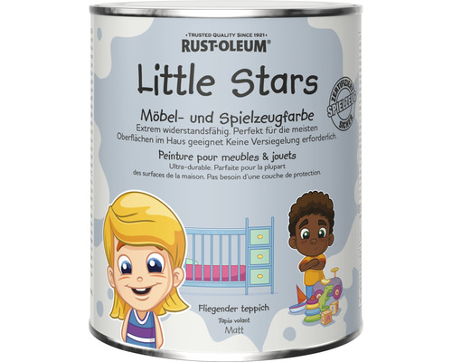 Peinture pour meubles et jouets Little Stars Tapis volant gris 750 ml