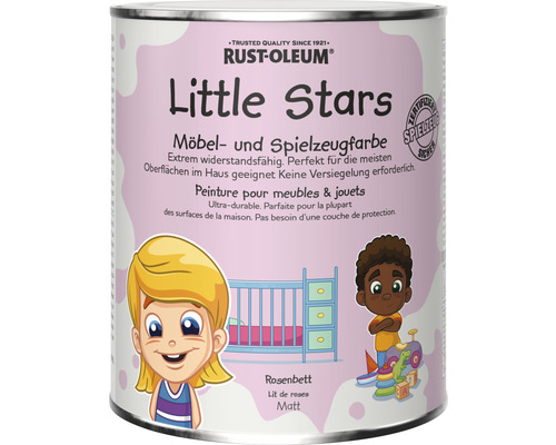 Peinture pour meubles et jouets Little Stars Lit de roses rose vif 750 ml