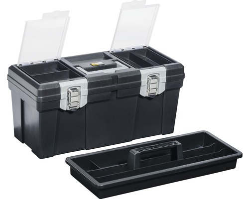 Werkzeugkasten mit Trageeinsatz und transparentem Deckel