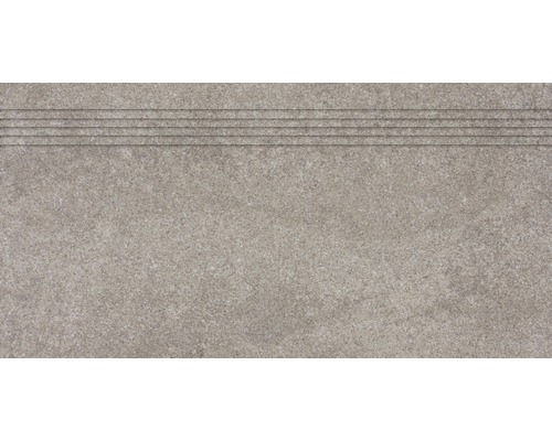 Carrelage de marches en grès cérame fin UDINE beige-gris 30 x 60 cm