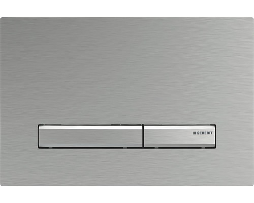 GEBERIT Betätigungsplatte Sigma 50 Platte chrom gebürstet / Taster chrom mit gebürsteten Applikationen 115.788.GH.2