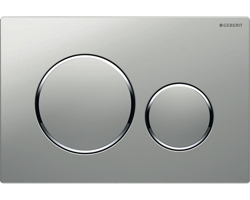 Plaque de commande GEBERIT Sigma 20 plaque chrome mat / bouton chrome mat / anneau décoratif brillant 115.882.JQ.1