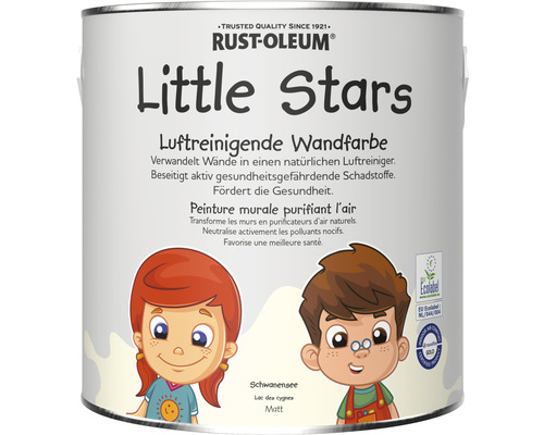 Wandfarbe Little Stars Schwanensee weiss 2,5 L Rust-Oleum Little Stars Wandfarbe im Farbeimer