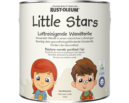 Wandfarbe Little Stars Strohhäuschen beige 2,5 L Rust-Oleum Little Stars luftreinigende Wandfarbe Dose