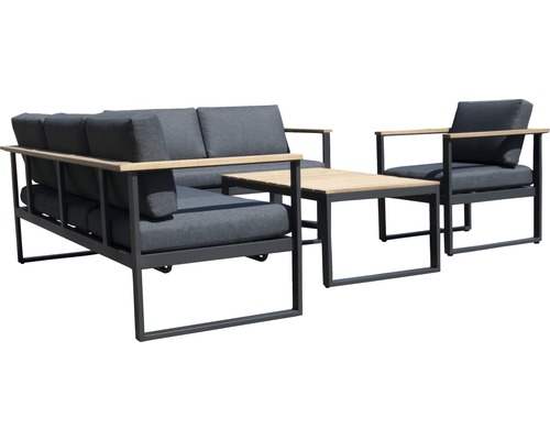 Gartenmöbel Set mit Sofa, Sessel und Tisch