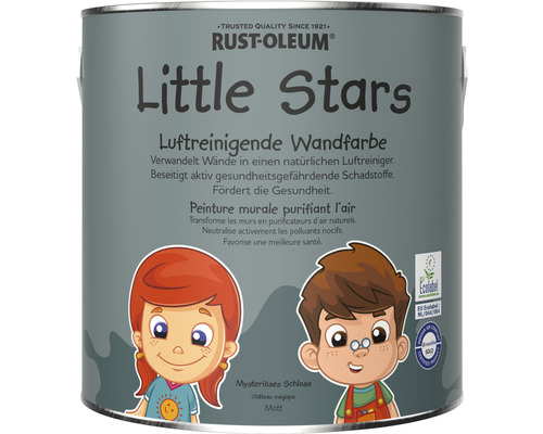 Peinture murale Little Stars Mysteriöses Schloss vert foncé 2,5 L Boîte de peinture murale Rust-Oleum Little Stars pour un effet purificateur d''air