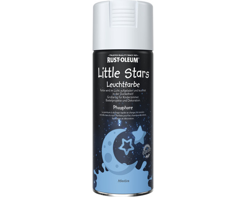 Peinture aérosol phosphorescente Little Stars Atlantica bleu clair 400 ml