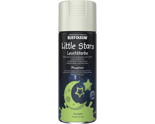 Peinture aérosol phosphorescente Little Stars Poussière de lune vert clair 400 ml