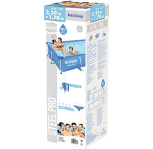 Emballage d''une piscine tubulaire rectangulaire Bestway Steel Pro