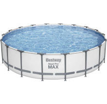 Piscine hors sol avec cadre en acier et remplie d''eau