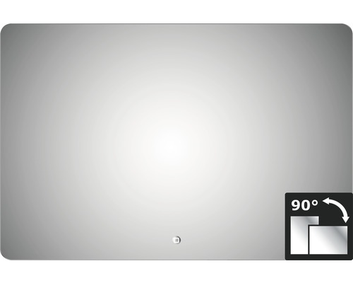 Miroir LED design Silver Moon 80x120 cm IP 24 (protection contre les projections d'eau)