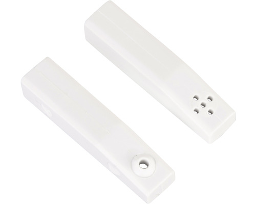 Deux contacts magnétiques blancs pour systèmes d''alarme