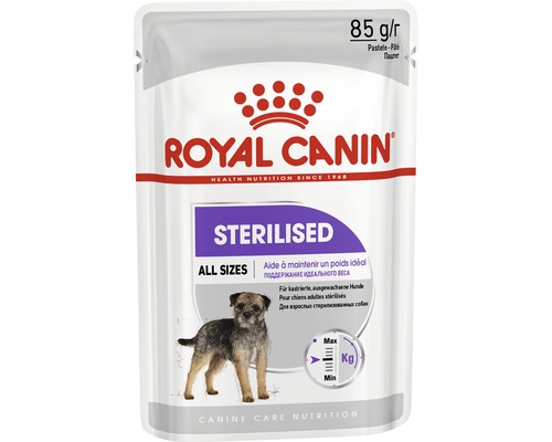 Hundefutter nass ROYAL CANIN Sterilised Wet mousse 85 g Royal Canin Sterilised Hundefutter für alle Größen, 85 Gramm