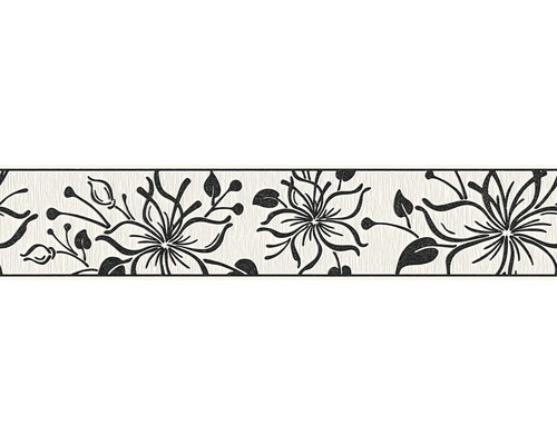 Frise murale moderne motif fleur, Frise papier peint à motif floral