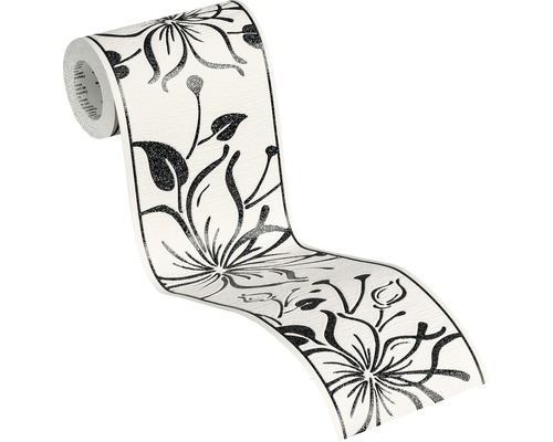 Bordure de papier peint à motif floral