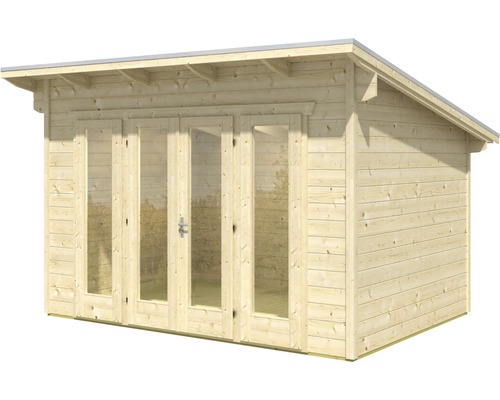 Holzgartenhaus mit Flügeltüren