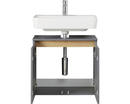 Waschtischkombination mit offenem Unterschrank und Waschbecken