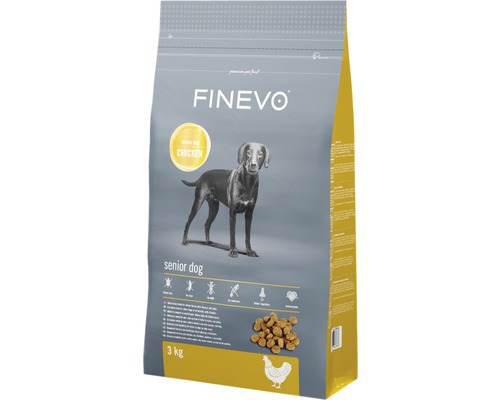Nourriture sèche pour chiens Senior Dog FINEVO poulet 3 kg