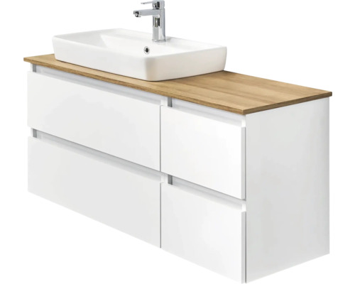 Meuble sous-vasque pelipal Balu 53x110 cm blanc brillant sans plaque ni lavabo