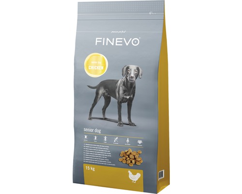 Nourriture sèche pour chiens Senior Dog FINEVO poulet 15 kg FINEVO Aliment pour chien senior poulet, sac de 15 kg