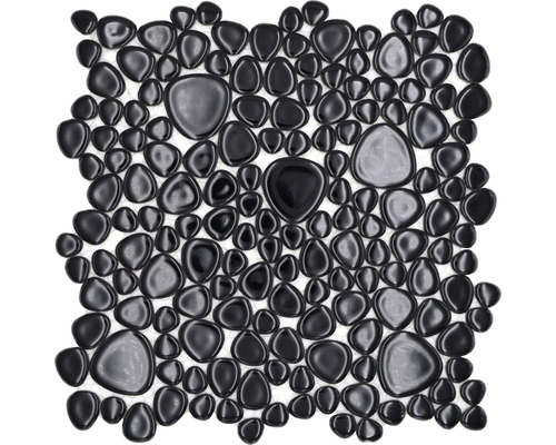 Mosaïque en céramique XKM 890N noir 27,5x27,5 cm Mosaïque en pierre naturelle