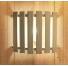 Holz-Wandleuchte mit vertikalen Lamellen