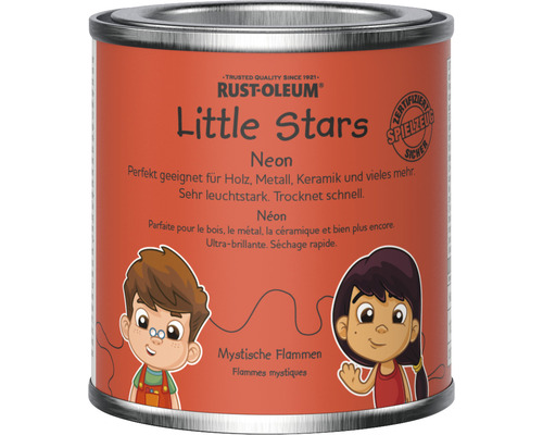Little Stars Möbelfarbe und Spielzeugfarbe Neon Mystische Flammen orange 125 ml