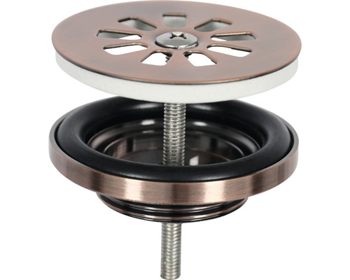 Ablaufgarnitur für Waschbecken aus Metall