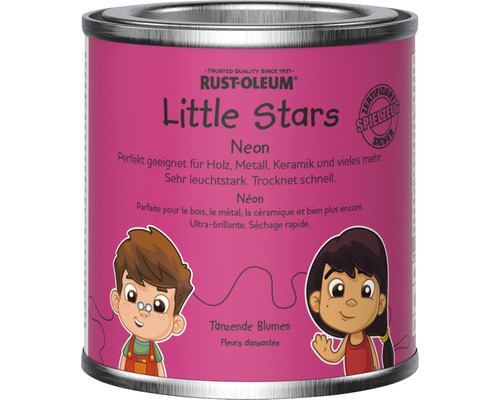 Peinture pour meubles et jouets Little Stars néon fleurs qui dansent rose clair 125 ml