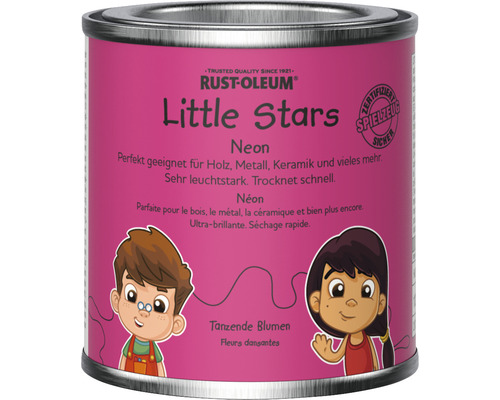 Little Stars Möbelfarbe und Spielzeugfarbe Neon Tanzende Blumen hellrosa 125 ml