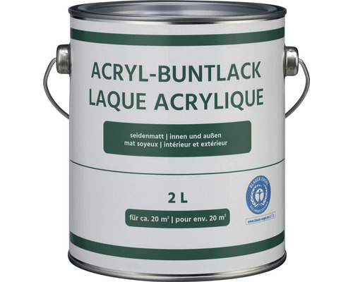 Acryl Buntlack im 2 Liter Gebinde für Innen und Aussen