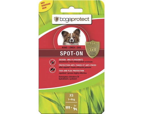 Zecken- und Flohschutz Spot-on bogaprotect Hund XS Lösung 3x0,7ml