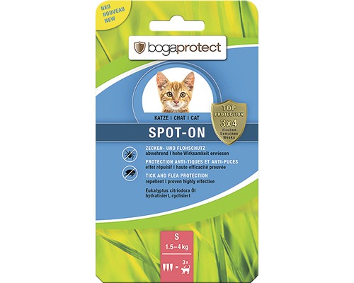 Zecken- und Flohschutz Spot-on bogaprotect Katze S Lösung 3x0,7ml