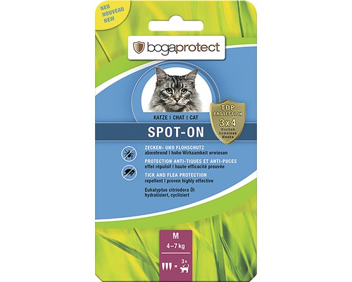 Zecken- und Flohschutz Spot-on bogaprotect Katze M Lösung 3x0,7ml