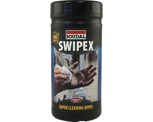 Chiffons de nettoyage Soudal Swipex paquet = 100 pces Lingettes de nettoyage Soudal Swipex, boîte de 100 lingettes
